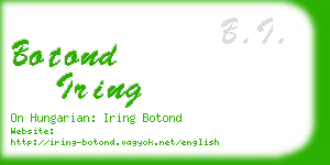 botond iring business card